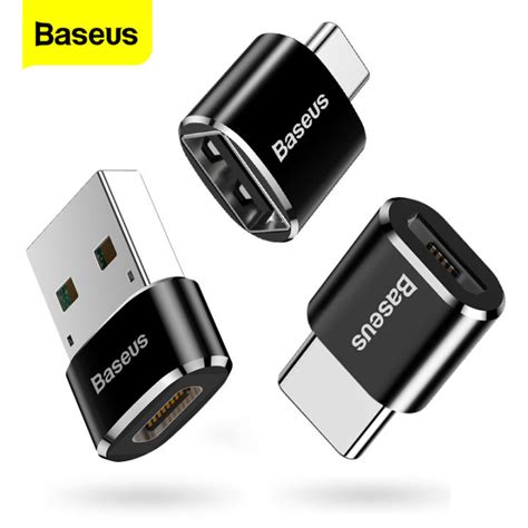 【cod】baseus Usb To Type C Otg Adapter Usb Usb C Male To Micro Usb Type C Female Converter For