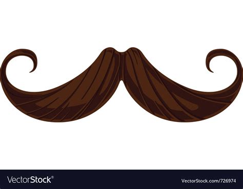 Handlebar Mustache Royalty Free Vector Image Vectorstock