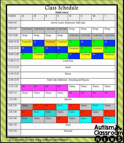 Free Middle School Schedule Maker Fresh 5 Examples Of Setting Classroom