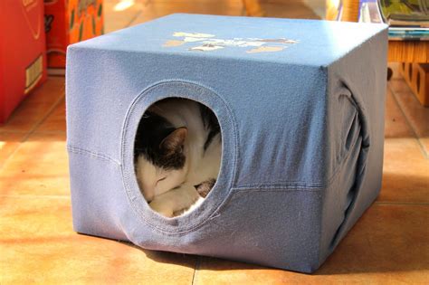 Create a special cat house that your cat can call their own, including a place for their litter box, a play area and a bed to relax and oversee the entire house. Scrappy Chick Designs: Momma's DIY T-Shirt Cat House~