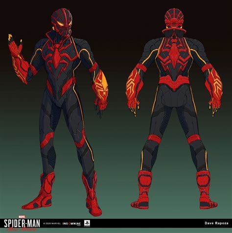 Spider Man Miles Morales Strike Suit Concept Art Revealed