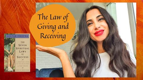 The Seven Spiritual Laws Success Deepak Chopra The Law Of Giving The Law Of Prosperity Youtube