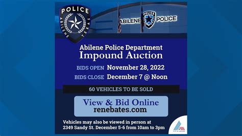 Abilene Police Impound Auction Begins Monday
