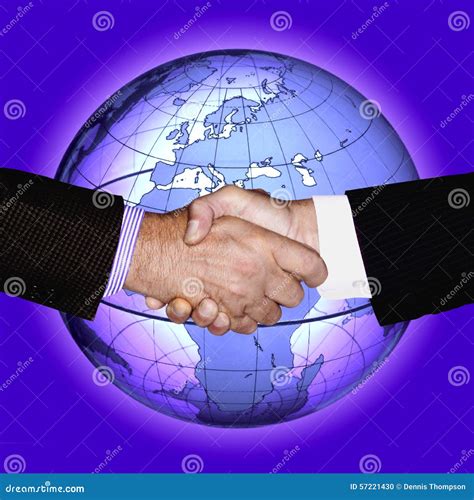 Businessman Handshake World Globe Eco Ecological Economic Emissions