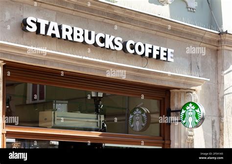 Starbucks Coffee Shop Signboard Store Front Exterior Logo Sign Brand