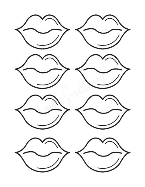 15 Pretty Lips Templates Cassie Smallwood Valentines Printables