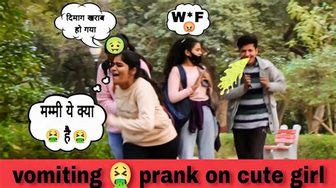 Vomiting 🤮🤮🤮 Prank On Cute Girls In Mathura 🥰🥰prankvideo Funnyvideo