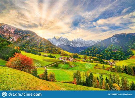 Santa Maddalenasanta Magdalena And Dolomites Range Funes South Tyrol