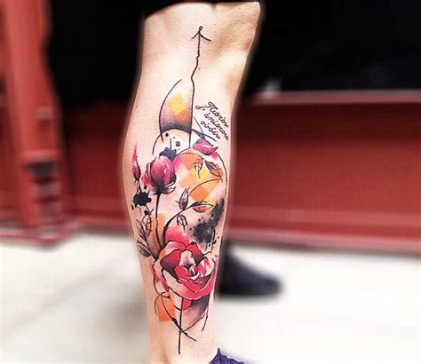 Abstract Flowers Tattoo By Live2 Tattoo Post 19817