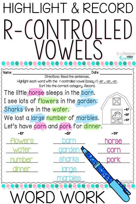 R Controlled Vowels Word List Letter Words Unleashed Exploring The