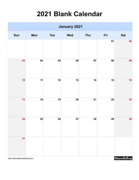 Free 12 Month Word Calendar Template 2021 Free Printable