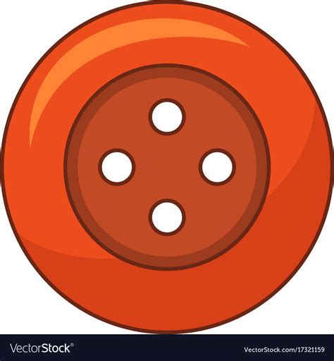 Red Cloth Button Icon Cartoon Style Royalty Free Vector