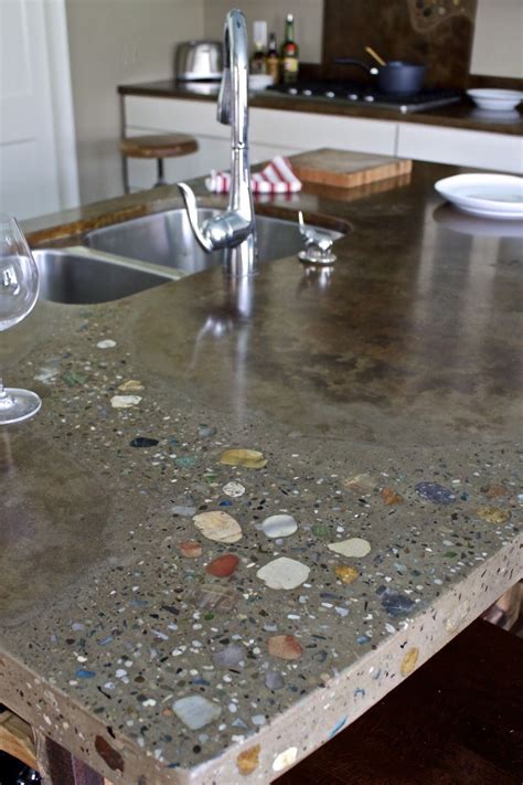 The top countries of suppliers are india, china. Concrete counter with exposed aggregate | Concrete kitchen ...