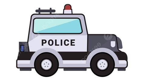 Ilustrasi Datar Mobil Polisi Mobil Polisi Kartun Ilustrasi Png Dan