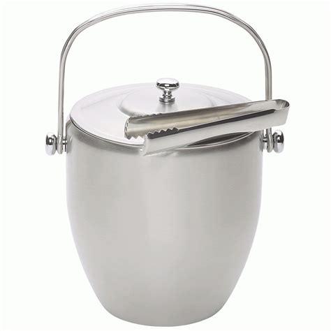 Barcraft Stainless Steel Ice Bucket And Tongs