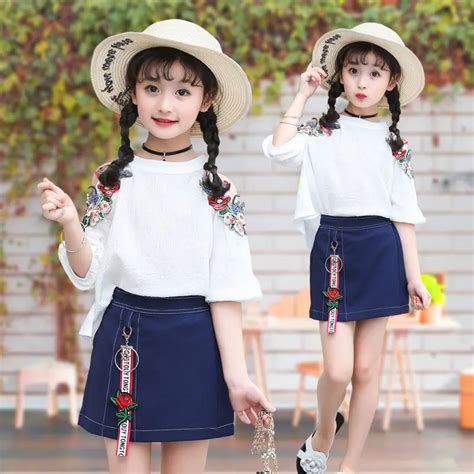 Childrens Garment Girl Summer Wear Suit 2017 New Pattern Children