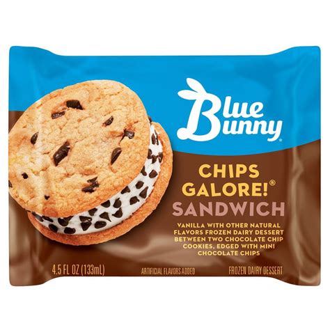 Blue Bunny Chips Galore Vanilla And Chocolate Chip Cookie Ice Cream