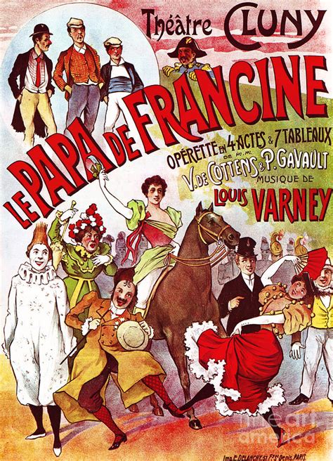 Theatre Cluny Le Papa De Francine Opera French Theater Poster