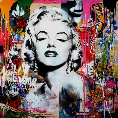 Mr Brainwash Oil Painting On Canvas Graffiti Art Marilyn Monroe In 2020