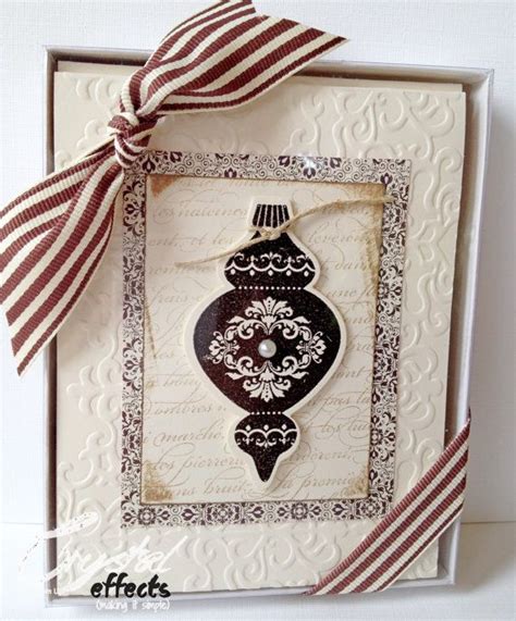 Stampin Up Ornament Keepsake Premade Homemade Cards In T Box