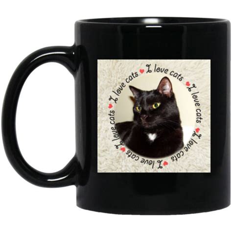 Black Cat Cat Mug Cat Lovers T T For Cat Owners I Love Etsy