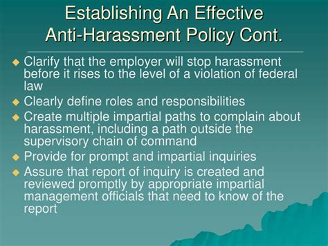 Ppt Creating An Effective Anti Harassment Policy Powerpoint Presentation Id 149601