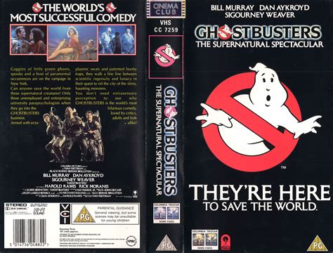 Ghostbusters 1984 Vhs Cover 1995 Uk Columbia Tristar Home Video