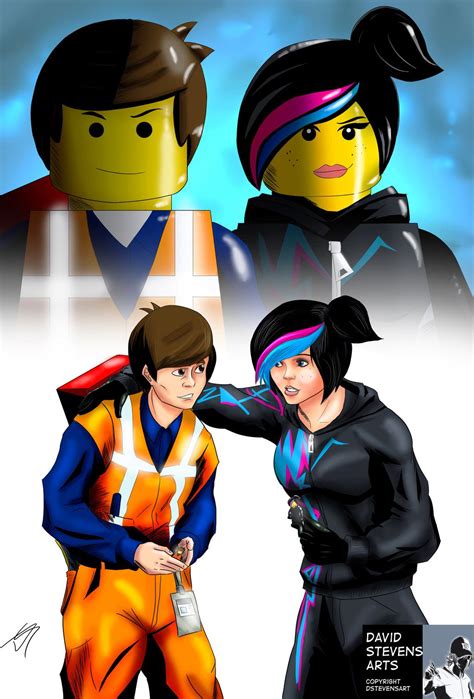 Emmet And Wyldstyle By Dstevensart On Deviantart Lego Movie Lego Art