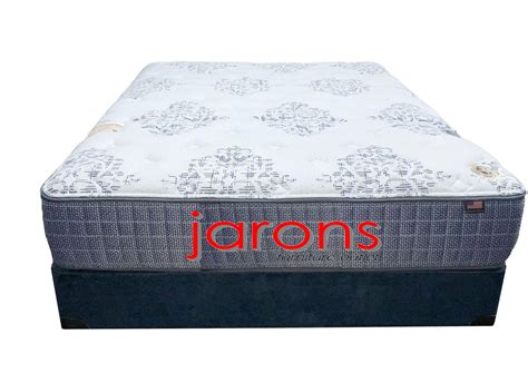 This mattress features a high carbon content tempered pocketed spring system designed to eliminate motion transfer, extra support and conformability to the bodies individual contours. Jarons Grand Lux Firm King Mattress Jarons