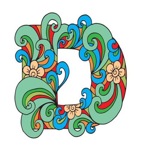 Try the online monogram maker or stencil maker (calligraphy generator) to create word art. Drawing Of The Fancy Letter D Illustrations, Royalty-Free ...