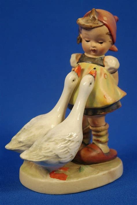 Vintage Hummel Goebel Girl With Geese Figurine 470 Tmk 2 Goebel