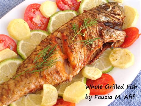 Whole Grilled Fish Fauzias Kitchen Fun