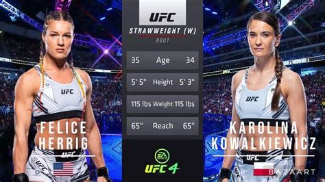 FELICE HERRIG VS KAROLINA KOWALKIEWICZ FULL FIGHT UFC FIGHT NIGHT YouTube