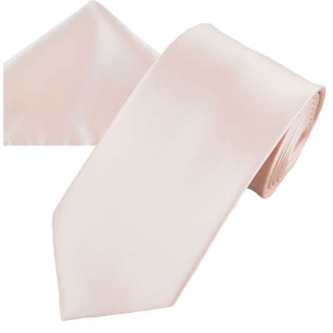 Plain Blush Men S Satin Tie Pocket Square Handkerchief Set From Ties