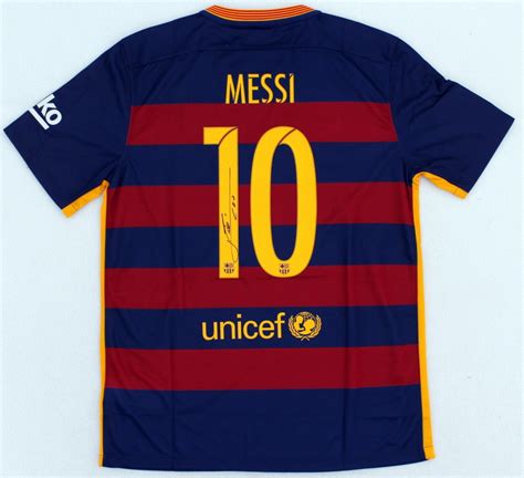 Fc barcelona lionel messi #10 jersey aeroswift 2017.p.mer. Lionel Messi Signed Barcelona Jersey (Messi COA ...