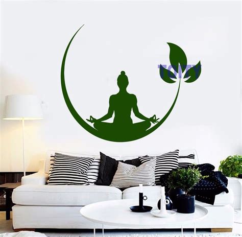 Buy Vinyl Wall Decal Yoga Buddha Meditation Art Mural