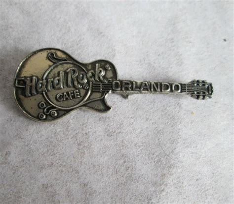 Vintage Hard Rock Cafe Guitar Pin Orlando Sterling Silver Etsy