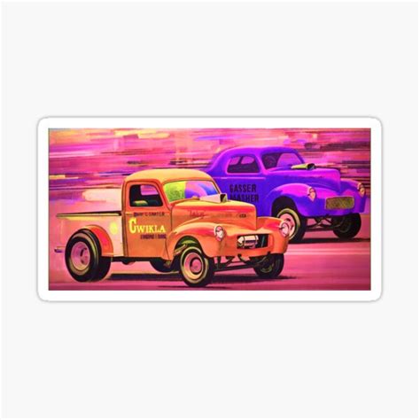 Willys Gassers Sticker For Sale By Hotrodgraffiti Redbubble