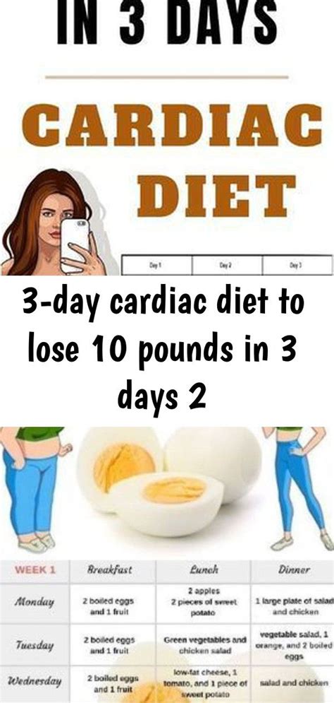 3 Day Cardiac Diet To Lose 10 Pounds In 3 Days 2 Cardiac Diet 3 Day