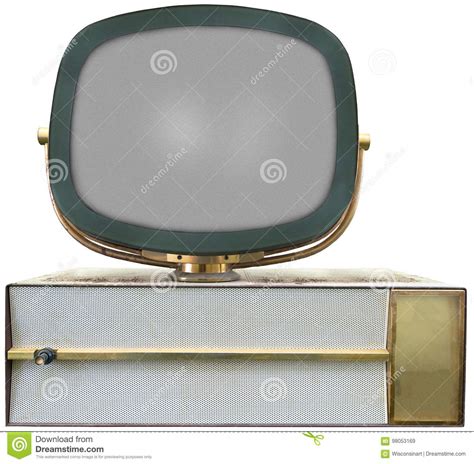 Retro Vintage Tv Television Isolated Stock Image Image Of Retro