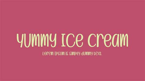 Yummy Ice Cream Font Download Free For Desktop And Webfont