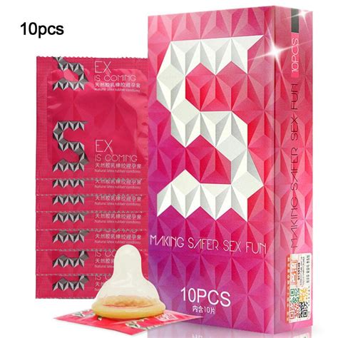 Buy 10pcs Small Size 49mm Floating Point Condoms High Stimulation Pleasure Latex Penis Sleeve