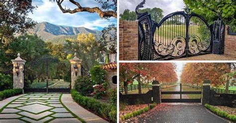 Cedar gate with arbour entrance to the backyard. 28 Awesome Driveway Gate Ideas To Impress Your Guests ...