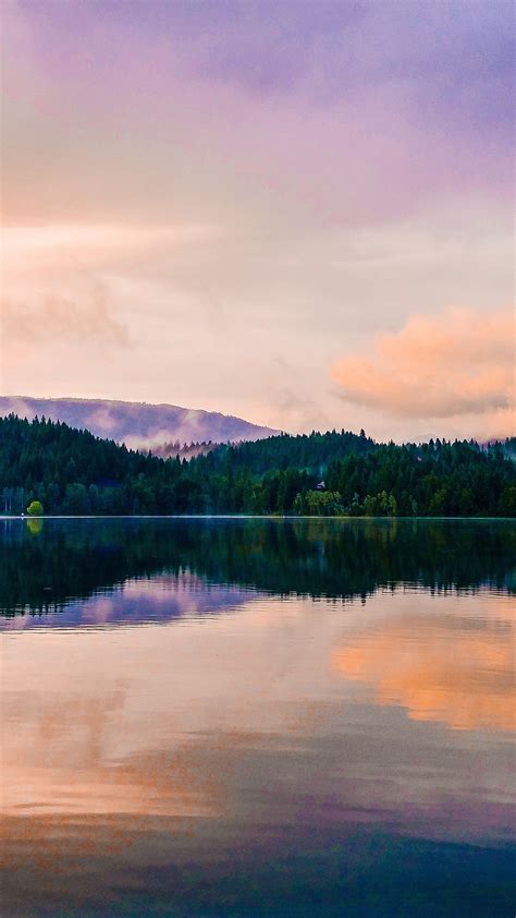 2160x3840 Mirror Lake Reflection Sunset Scenic 5k Sony