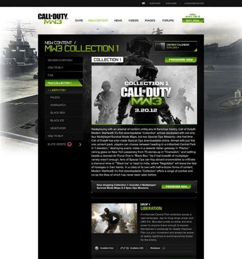 Call Of Duty Mw3 On Web Design Served Call Of Duty Graphic Design