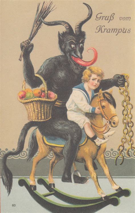 Greetings From Krampus Gorgeous Old Postcards Of Santa S Demonic Sidekick Flashbak