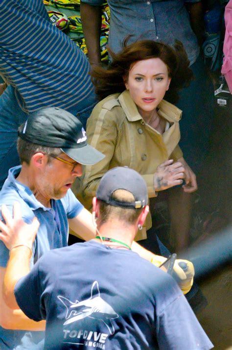 Scarlett Johansson Captain America Civil War Set Photos May 2015 • Celebmafia