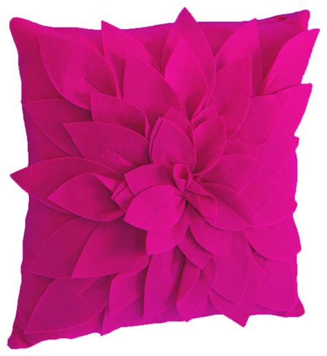 Saras Garden Petal Decorative Throw Pillow 17 Inch Square