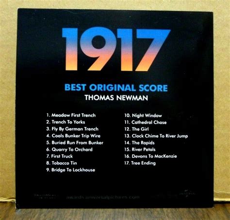 fyc best original score cd 1917 thomas newman oscar nominated academy award ebay