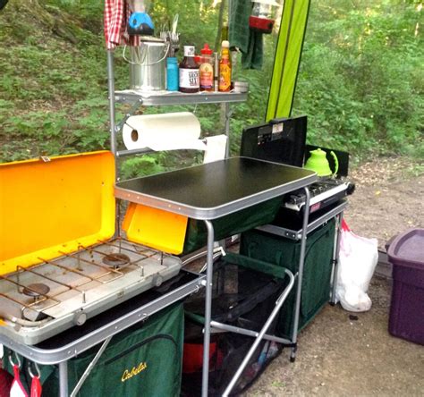 Camping Kitchen Box Uk Tables For Sale Camp With Sink Bcf Utility Tent